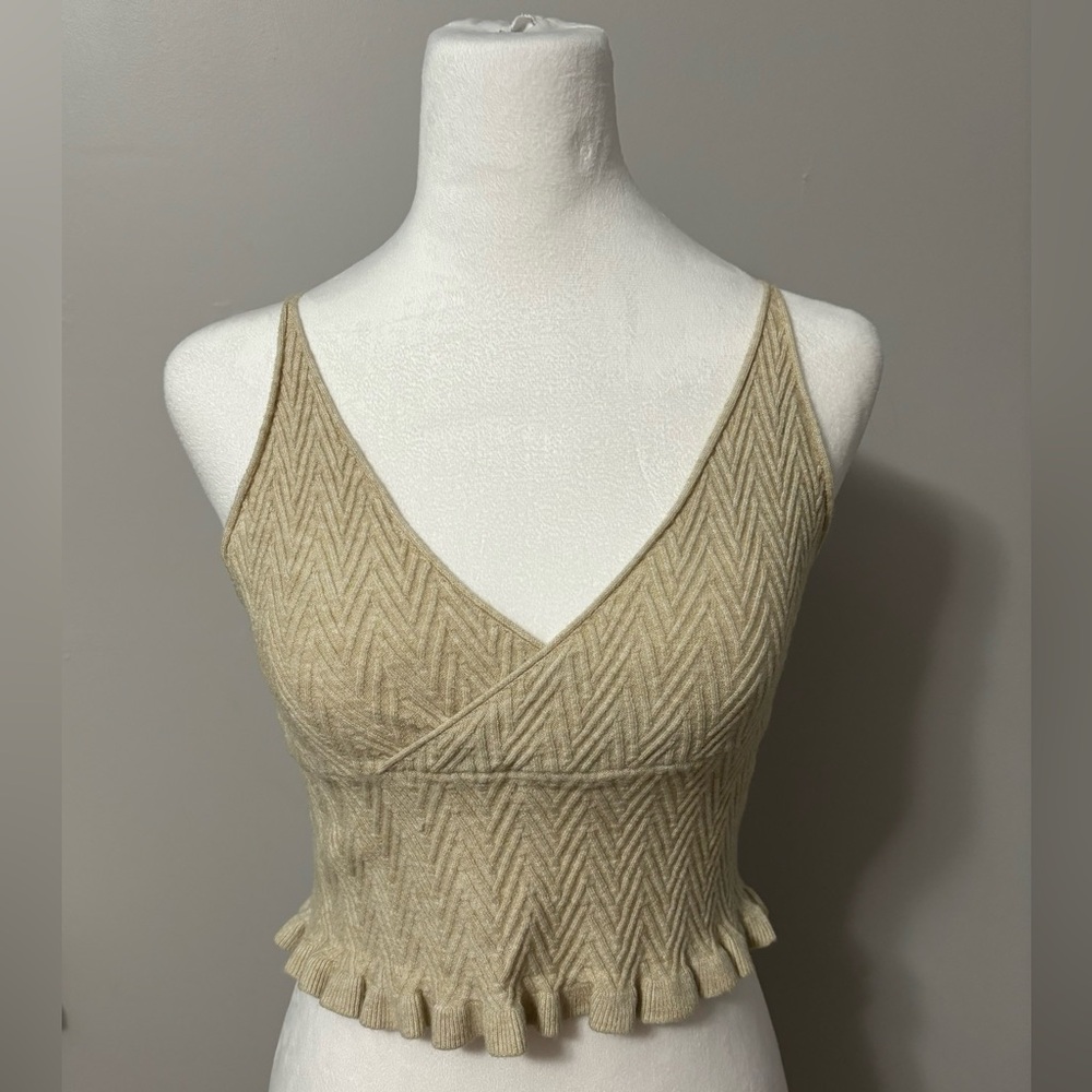 Miss Love cream colored tank/crop top